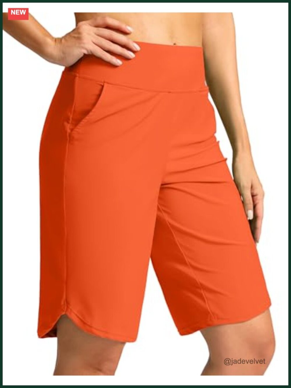 Women's Knee Length Board Shorts with Pockets UPF 50+ Quick Dry Swim